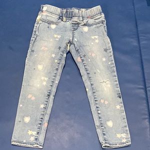 Gap patterned jeggings, they say regular but are more like an ankle